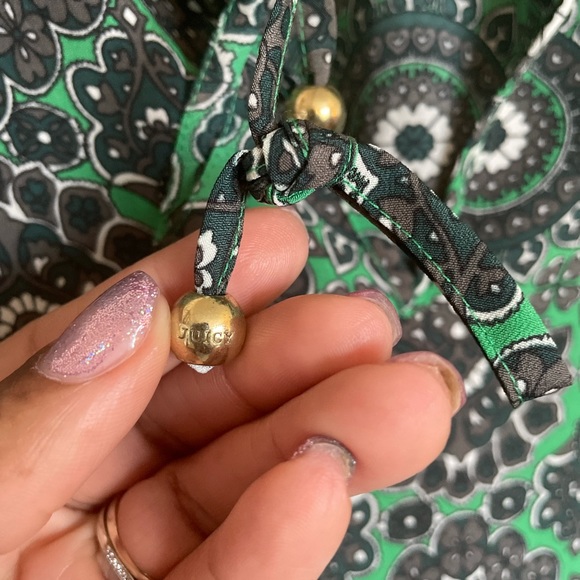 Juicy Couture Tie Front Floral Blouse - Size 4 - Picture 4 of 10